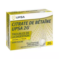 Citrate De Betaïne Upsa 2 G Comprimés Effervescents Sans Sucre Citron 2t/10 à PODENSAC