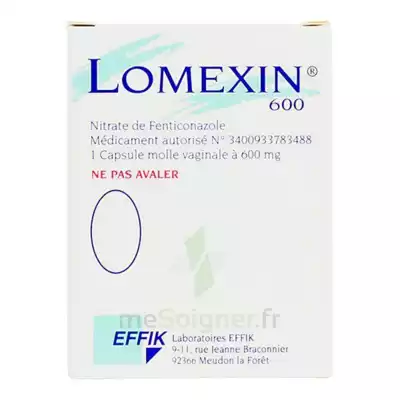 Lomexin 600 Mg Caps Molle Vaginale Plq/1 à PODENSAC
