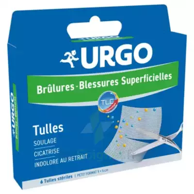 Urgo Brûlures - Blessures Superficielles Tulles Petit Format 5x5cm B/6 à PODENSAC